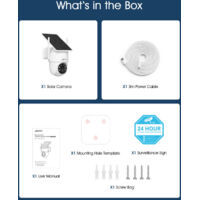 ANRAN Caméra Surveillance WiFi 5MP Solaire - Extérieure Sans Fil Panneau Intégré Q04 Max