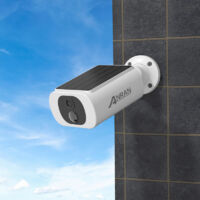 Anran – Caméra de surveillance extérieure sans fil WiFi solaire 3MP – Audio bidirectionnel – Détection de mouvement PIR – Vision nocturne couleur