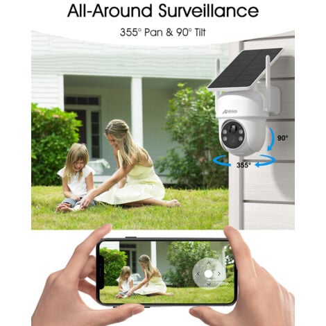 Videocamera 5MP Pannello Solare Telecamera Esterno ANRAN 5MP Con Pannello Solare - Wi-Fi, Visione Notturna, Alexa Telecamera Esterno Wifi - Foto 8