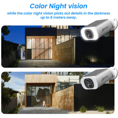 ZUMIMALL Telecamera di sicurezza per esterni WiFi 2.4G/5G - Confezione da 2 telecamere di videosorveglianza 24/7, rilevamento del movimento AI, scheda SD e archiviazione cloud, audio