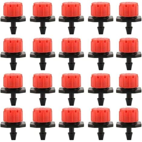 100 Stück Tropfbewässerungstropfer, Garten-Emitter-Sprinklerdüsen, automatische Tropfbewässerung, 360 ° verstellbar