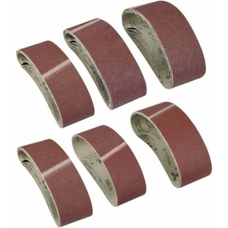 30 Schleifbänder, 610 x 100 mm Gewebebänder, 40/60/80/120/180/240 Körnung Aluminiumoxid-Schleifpapier Power File Belts