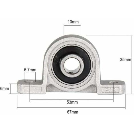 6er-Set KFL000 Flanschlager – Selbstausrichtende Stehlager Aus Zinklegierung, 10 Mm Innendurchmesser, Für 3D-Drucker & Maschinenbau