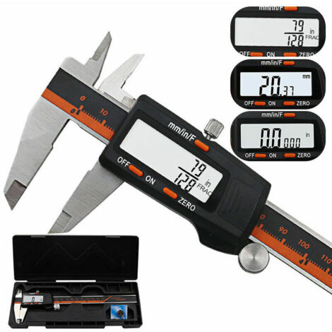 150-mm-Digitalmessschieber mit LCD-Anzeige, elektronischer digitaler Stahlmessschieber (1/5)