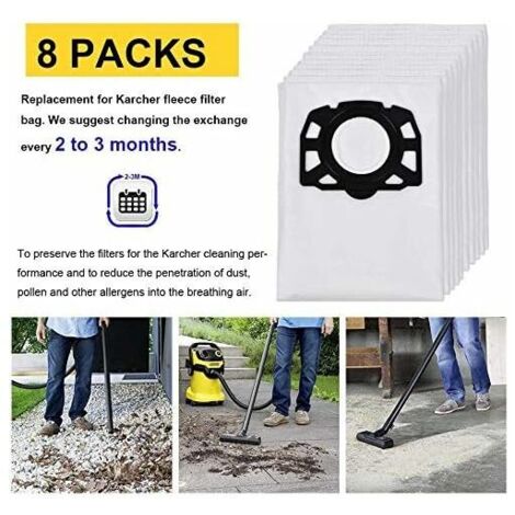 5 Vliesfilterbeutel Passend Für Kärcher MV6 / MV 6 P Premium – Alternative Zu 2.863-006.0 – Microsafe