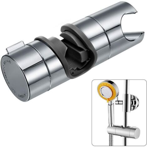 Austauschbarer Handbrausehalter, Duschkopfhalter, 18-25 mm verstellbarer Durchmesser, verchromtes ABS (Silber)