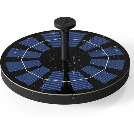 2,5-W-Solarbrunnenpumpe mit integriertem Akku, solarbetriebenes Wasserpumpen-Set für den Außenbereich, geeignet für Vogeltränken, Teiche, Schwimmbecken, Terrassen und Gartendekoration