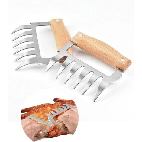 Stück Schweinefleischkrallen aus Edelstahl für Grillzubehör, Bärenkrallen-Grillküche (1/5)