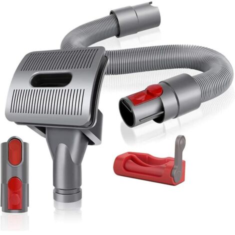 Hunde- und Katzenbürste für Staubsauger – Pflegeaufsatz für Dyson V11, V10, V8 und V7 – Pflegeaufsatz + flexibler Verlängerungsschlauch + Adapter + Auslöser (1/5)