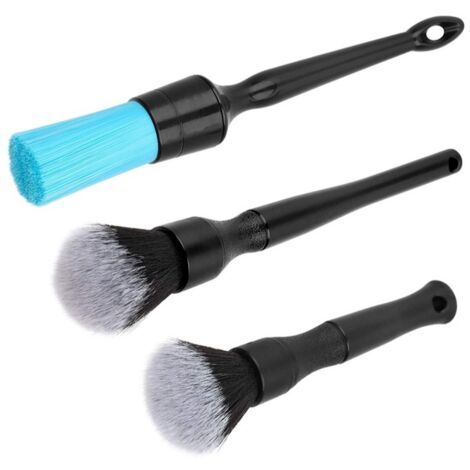 Detailpinsel, 3er-Set Auto-Detailpinsel, Auto-Detailpinsel, Set mit Innen- und Außenreinigungsbürsten für Felgen/Armaturenbrett/Lüftungsschlitze (1/4)