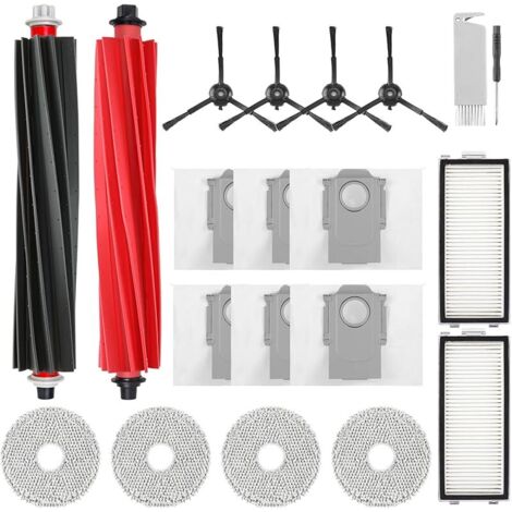 VUSZR Zubehör für den Roborock Qrevo Master Staubsauger, enthält 1 Hauptbürste, 2 HEPA-Filter, 6 Staubbeutel, 4 Tücher (1/5)
