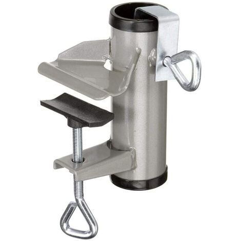 Sonnenschirmständer für Balkontische, Zubehör für Sonnenschirmtische, Schirmhalterung für Balkontische, Sonnenschirmhalter, Sonnenschirmbefestigung, für Balkongeländer, Metallgeländer (1/4)