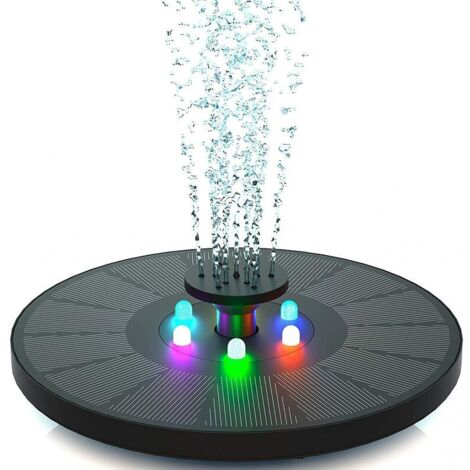 3-W-Solarbrunnen – Solar-Teichpumpe mit LED-Beleuchtung – Für Gartenteiche oder Springbrunnen (1/5)