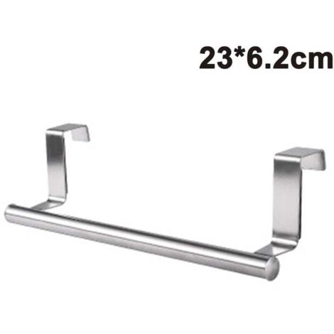 23,5 cm langer, nagelfreier Handtuchhalter mit Haken an der Tür, einreihig, für Badezimmerschränke, Küche, WC und Badezimmer (1/5)
