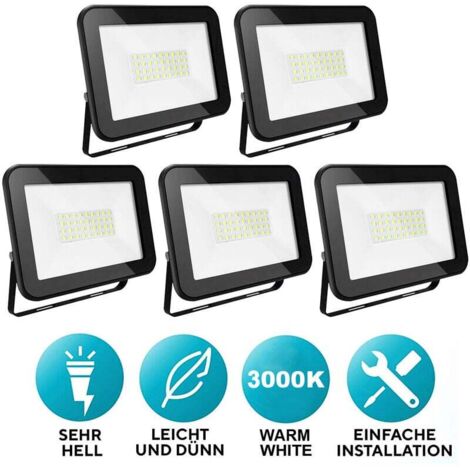 5-LED-Scheinwerfer, 30 W, warmweißes Licht, hochheller Scheinwerfer, geeignet für Outdoor-Aktivitäten (1/4)