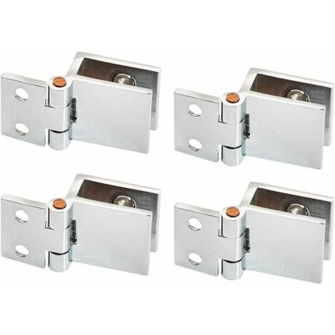 Glasband aus Aluminiumlegierung, 4 Stück Glastürclips für 0-Grad-Glastüren, kein Bohren erforderlich. (1/5)