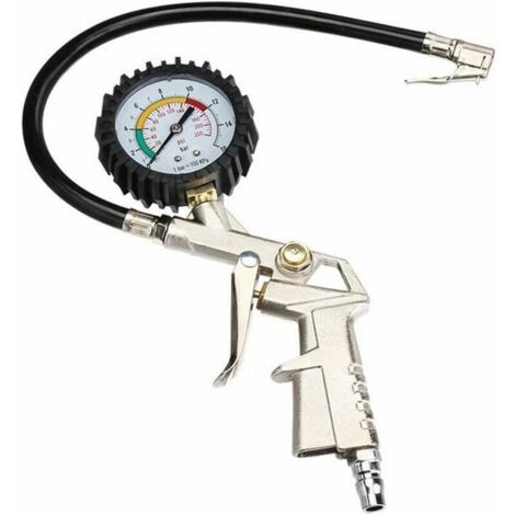 Reifendruckmesser, Reifendruckmessgerät, Reifenfüllpistole, Multifunktions-Luftdruckprüfer 016 bar für Auto/Motorrad/Fahrrad (1/5)