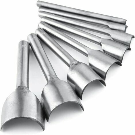 Set mit 8 Leder-Ausstechformen für Bastelarbeiten, Riemen, Geldbörsen, Gartenarbeit und DIY-Projekte, 5–40 mm (1/5)