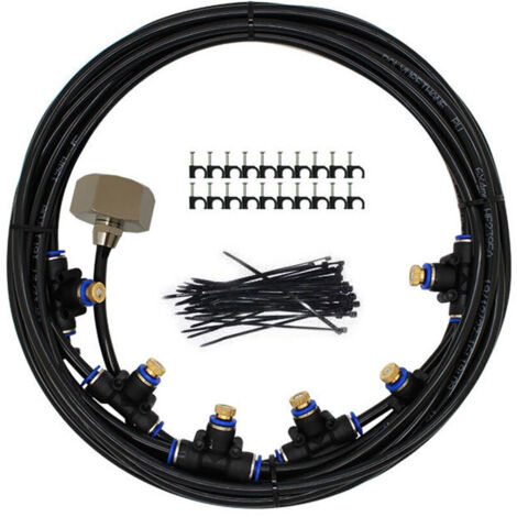 12 Meter 16 Sprühköpfe Kühlsystem mit Niederdruck (schwarz) (1/5)