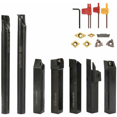 16-mm-Schaft, 7-teiliges Hartmetall-Einsatzschlüssel-Set für Heimwerker, geeignet für Drehmaschinen mit Bohrstangenauflage und Drehwerkzeug (1/5)