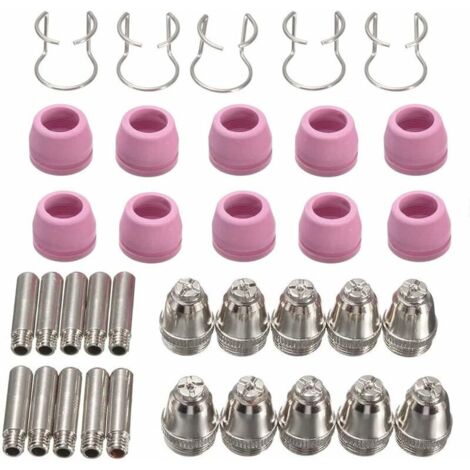 35-teiliges Plasmaschneidbrenner-Verschleißteile-Set AG60 SG55, Elektrodendüsen-Schneidset, Schweißbrennerzubehör (1/5)