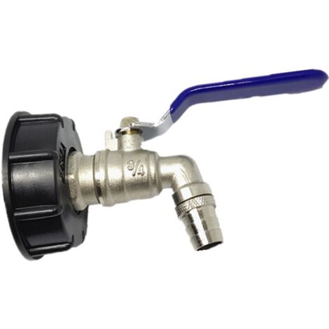 IBC-Ablaufbehälter-Adapter S60x6 3/4'' Ventilhahn-Adapter IBC-Tankhahn-Adapter Tank-Adapter Wassertank-Adapter Kugelventil Fonepro (1/5)