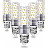 E27 LED-Lampe, 16 W (entspricht 120 W Halogenlampe), E27 Mas 6000 K Kaltweiß, 1600 lm, hell, 230 V Wechselstrom, Kronleuchterfassung, E27 360° breiter Abstrahlwinkel, 84 x 2835 SMD, 5er-Pack