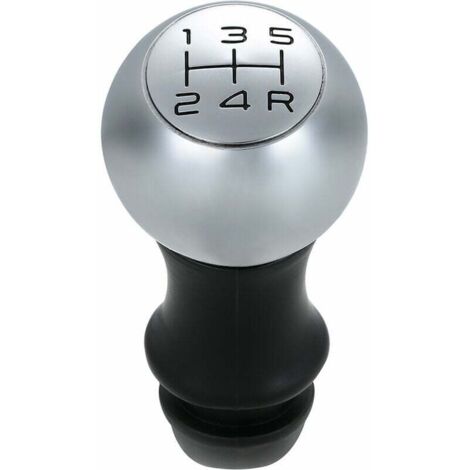 Pomello del cambio cromato, adattatore per cambio manuale, cambio a 5 marce, adatto per Peugeot 106, 206, 207, 306, 307, 407, 408, 508, 807 (1/5)