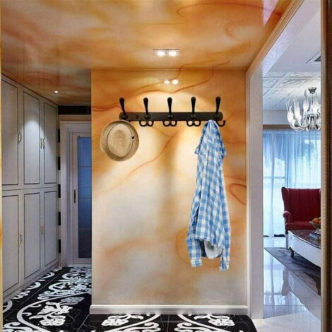 2 Portasciugamani In Acciaio Inossidabile Per Bagno, WC, Corridoio, Armadio - Ganci A Muro Con Copertura Decorativa, Argento