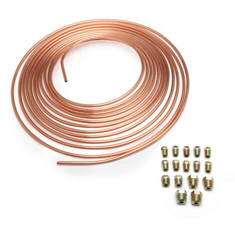 Bobina per tubo flessibile del freno in rame-nichel e kit di montaggio 3/16 OD bobina da 25 piedi