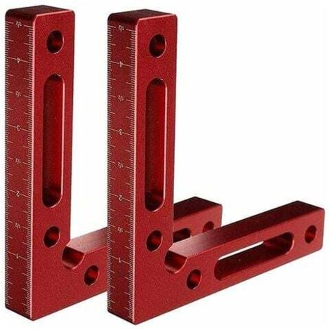 Blocco righello triangolare ad angolo retto di 90 gradi, clip ad angolo retto (tipo A rosso) (1/4)