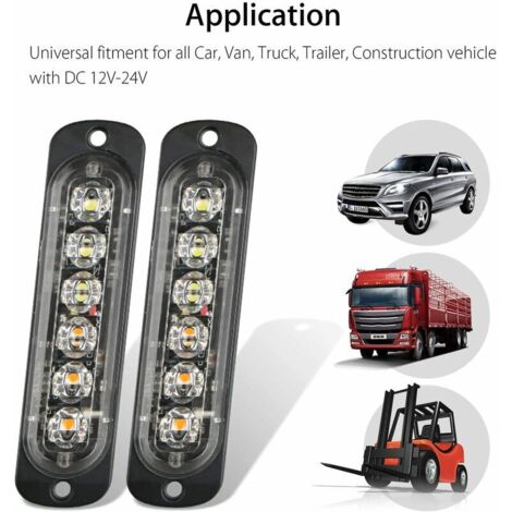 SXMA Luce stroboscopica a LED, Spia Luminosa a LED Ambra Segnalazione Luminosa di Emergenza a
