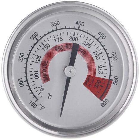 Termometro in acciaio inox, termometro bimetallico, termometro industriale 300 gradi Celsius, tubo della caldaia (1/5)