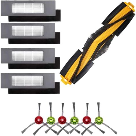 Accessori VUSZR compatibili con Ecovacs Deebot T8 N8, 1 spazzola principale, 4 filtri, 6 spazzole laterali per Deebot ozmo 950 920 T8 (1/5)