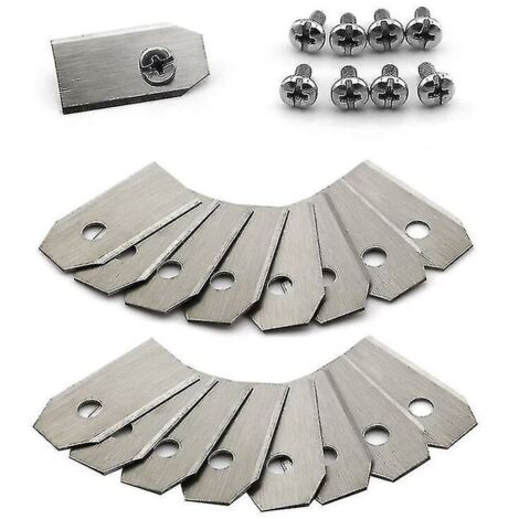 Lame de couteau en titane 30 pièces pour Husqvarna Automower, Gardena, Meec Silver (1/5)