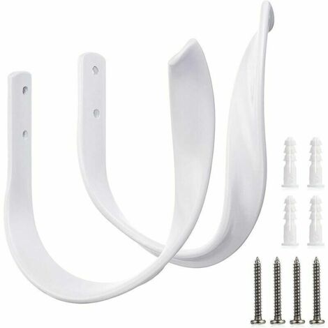 Fermacravatte per tende in lega di alluminio, fermatende decorativi da parete con viti, fermatende resistenti per decorazione d'interni, bianchi (1/5)