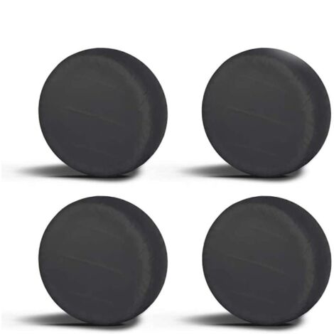 Set di 4 copriruota di taglia L (diametro 30-32 pollici, 80 cm) in tessuto Oxford 420D nero per rimorchi, camper, auto, camion, furgoni camperizzati (1/4)