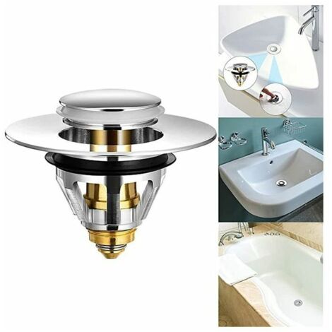 Filtro di scarico universale anti-intasamento e anti-perdita per lavelli con nucleo a sfere di rame, adatto per cucina e bagno. (1/5)