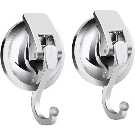 Set di 2 potenti ganci a ventosa, porta asciugamani, ganci a ventosa da parete per bagno, cucina, doccia, finestra, vetro (1/5)