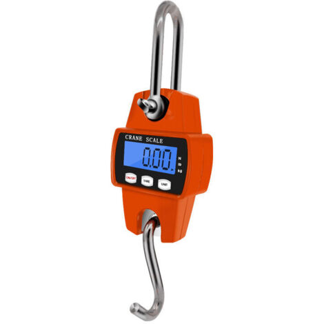 Scala a gru - Mini scala digitale elettronica portatile con display LCD, scala giocattolo, scala a gru con capacità di 300 kg e gancio per valigie da viaggio, pesca, caccia, attività all'aperto, agric (1/4)