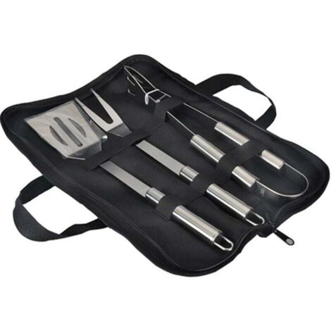 Set di 3 utensili per barbecue, utensili per barbecue in acciaio inossidabile, set di utensili da cucina, kit di attrezzi per griglia barbecue, accessori per barbecue (3 pezzi) (1/5)