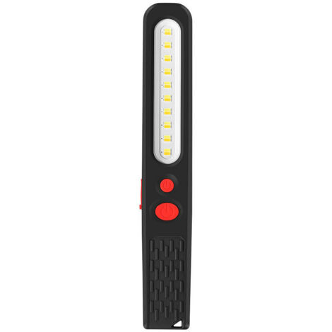 Faro da lavoro a LED ricaricabile, luce a doppia combinazione di colori, lampada di ispezione a LED COB 2 in 1, torcia con doppio supporto magnetico per auto, garage, officina, campeggio, fai da te, e (1/5)