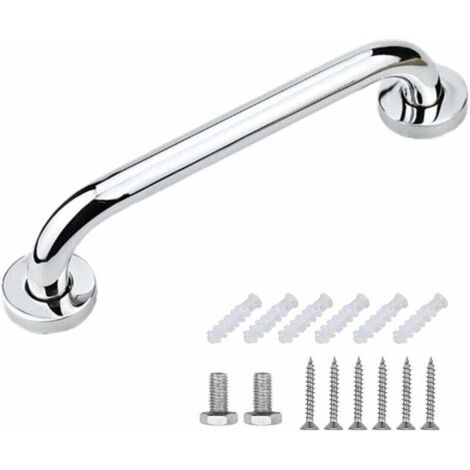 Barre d'Appui Douche Poignée Acier Inoxydable Salle Bains Barre d'Appui Robuste de Sécurité Barres pour Personnes Âgées Handicapées Enfants 30CM