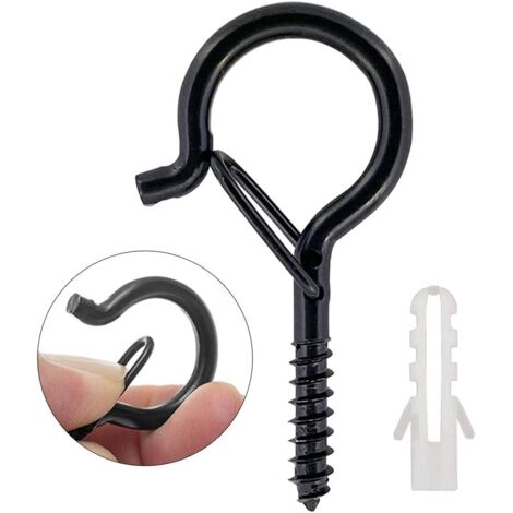 Paquete de 20 ganchillos lisos, resistentes, de 4 mm x 55 mm, con clip de seguridad.