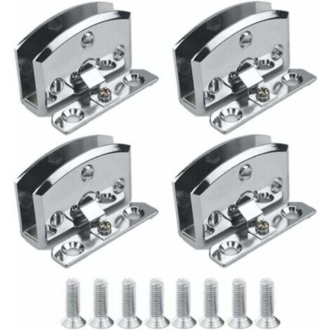 Clips para puertas (plateados), clips para puertas de armarios de cristal, repuestos, aptos para cerraduras de puertas de 5 a 8 mm de grosor (4 unidades).