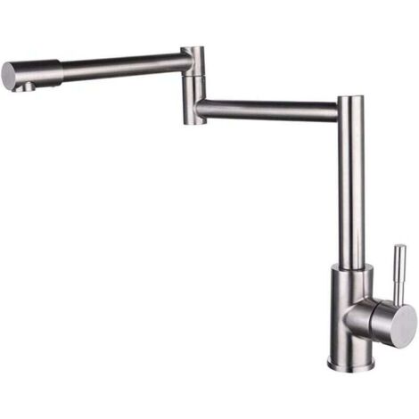 Mueble de cocina giratorio en acero inoxidable cepillado 304 para cocinar en caliente y en frío. (1/5)