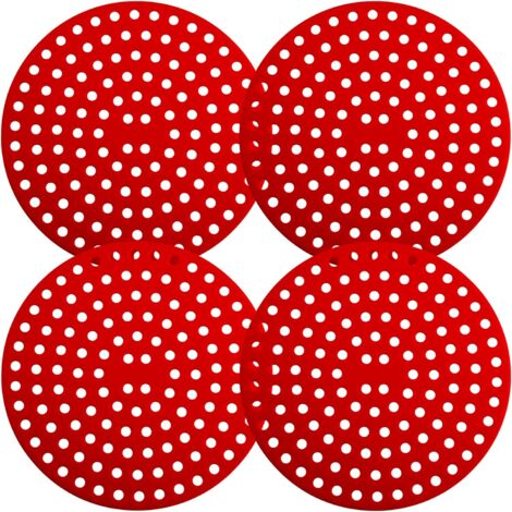Juego de 4 tubos de silicona para freidora de aire, revestimientos reutilizables de 9 pulgadas de diámetro, accesorios para freidora de aire fáciles de limpiar