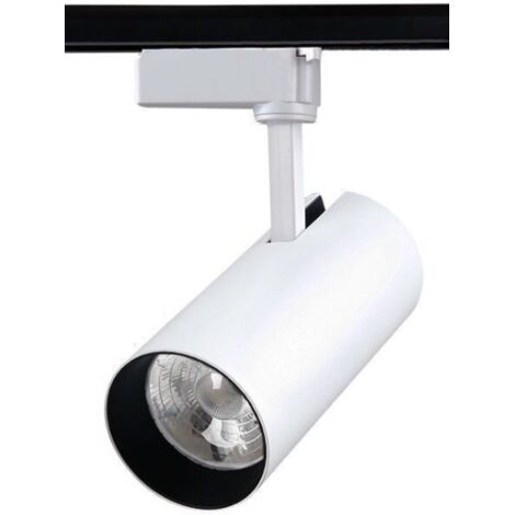 Iluminación LED de riel, iluminación de riel COB de alta potencia, iluminación de riel adecuada para centros comerciales y supermercados (luz blanca cálida - 3000K, 30W) (1/5)