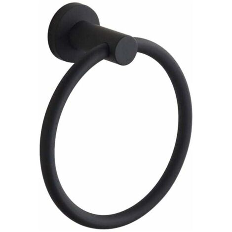 Anillo para toalla de acero inoxidable 304, colgante negro para baño americano, anillo para toalla 304 Yahei (1/5)