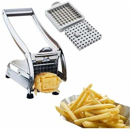 Picadora de patatas de acero inoxidable, picadora de patatas fritas